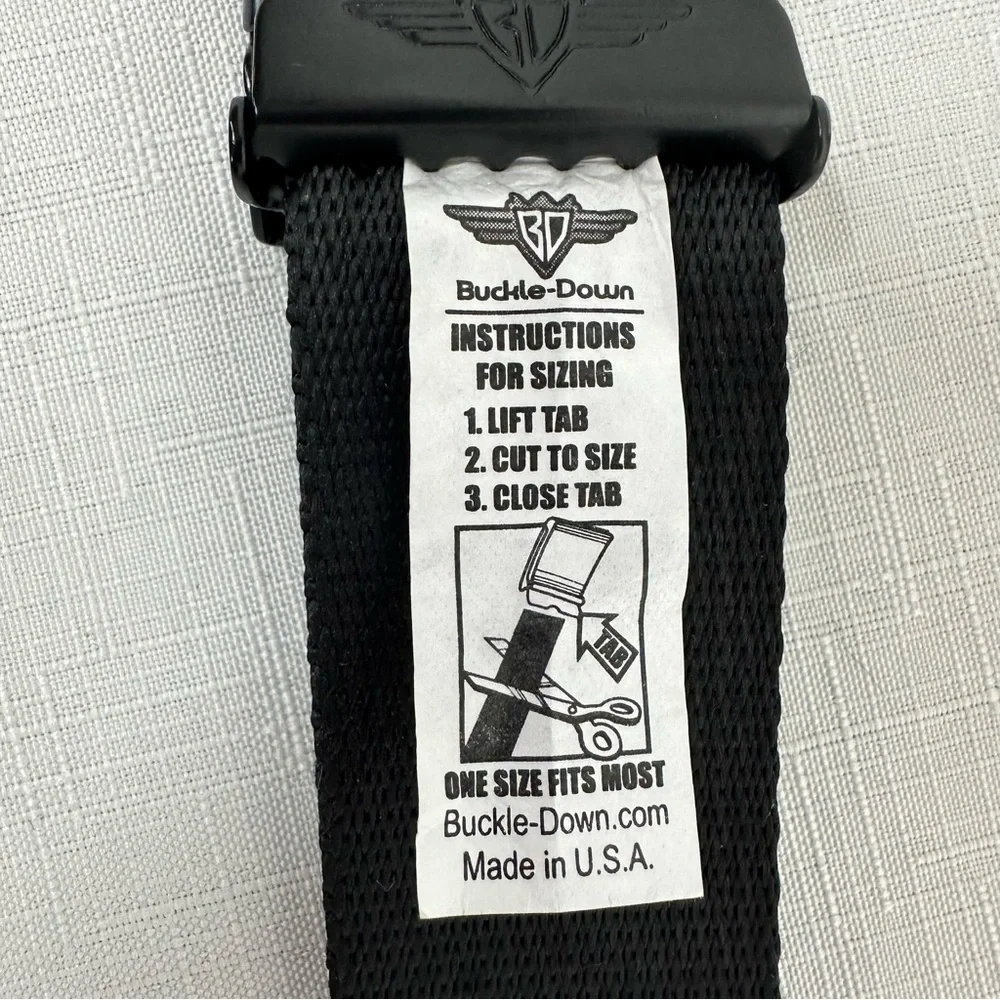 Nintendo x Buckle Down Pokemon Size Large Pikachu Black Adjustable Belt